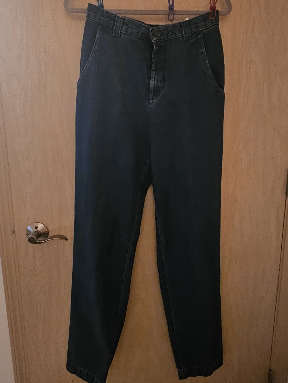 VTG Lee CASUALS WRINKLE FREE High WAISTED 100% Cotton Jeans 8LONG EUC
